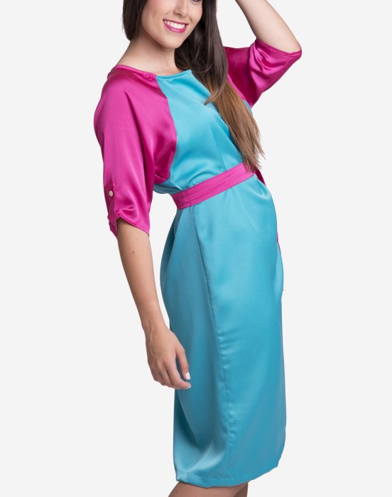 vestido-de-seda-bicolor