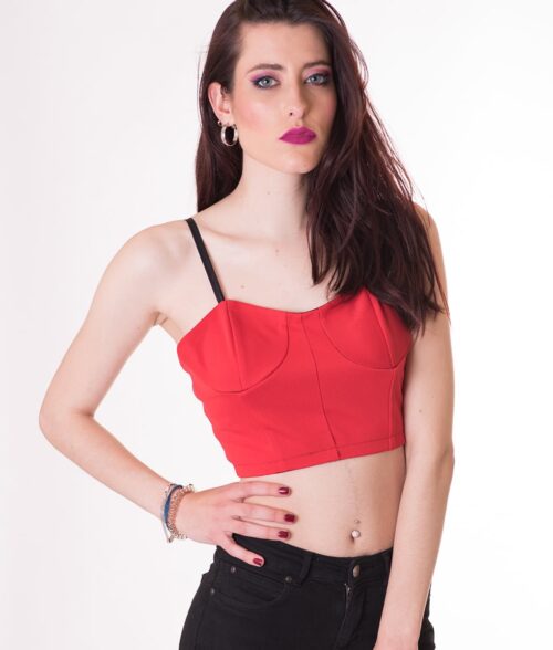 crop-top-rojo