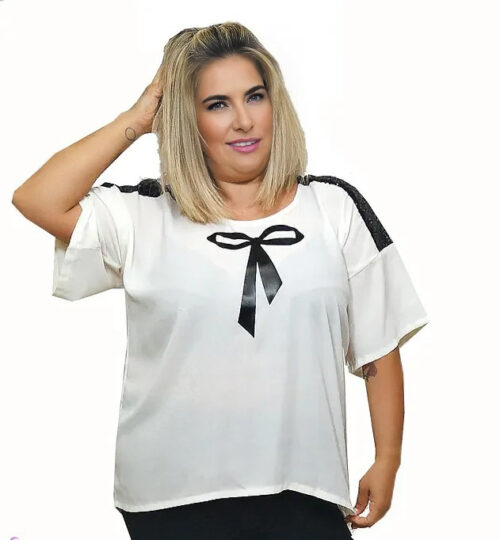 blusa de crep talla grande