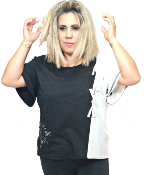 camiseta-negra-yblanca-de-mujer