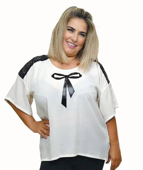 blusa de crep talla grande