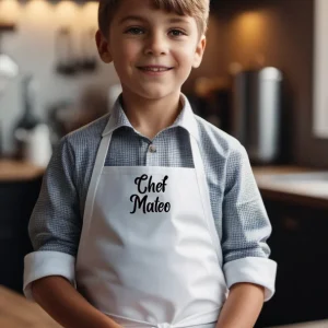 Delantal Infantil Personalizado para Cocina - Con Nombre o Texto a tu Elección